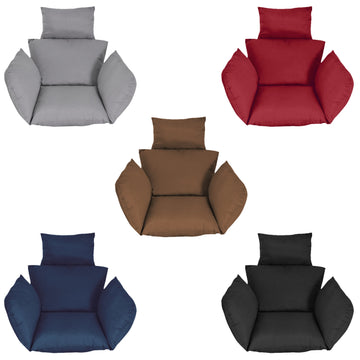 1Pc Egg Chair Cushion Hanging Basket Seat Cushion Thicken Soft Egg Swing Chair Pad Hanging Egg Chair Cushion With Headrest