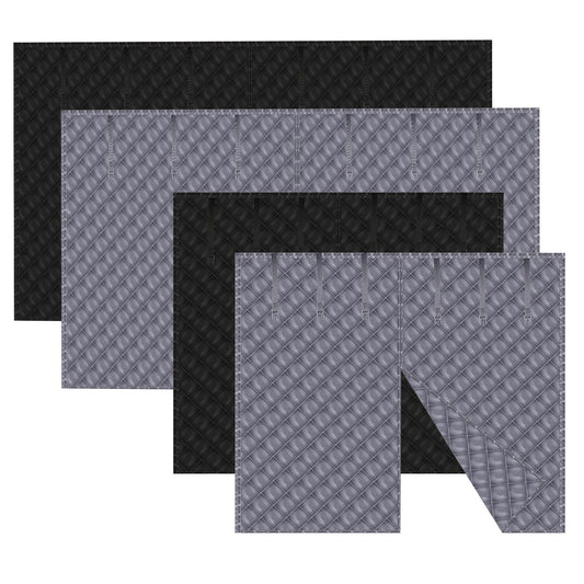 1Pc 16x7FT Magnetic Thermal Insulated Garage Door Curtain For Winter Two Car Garage Screen With Magnetic Closure 8 Roll Up Buckle Straps For Two Cars Weatherproof Windproof Soundproof